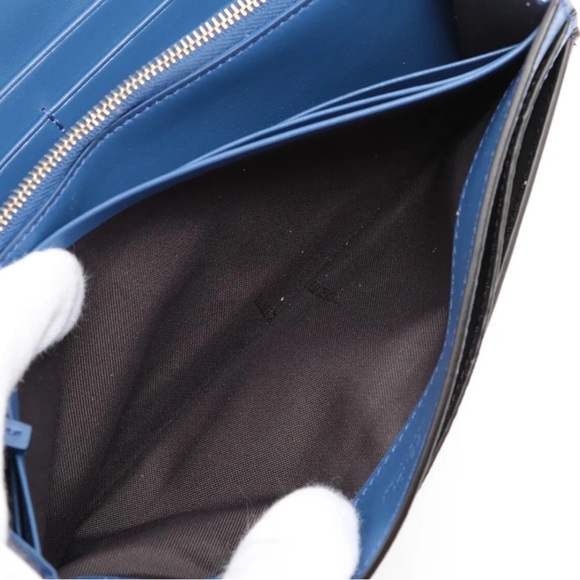 Fendi Logo Embossed F is Fendi Wallet Tobacco Blue 8M0251 - Picture 7 of 10